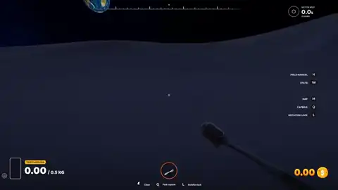 Moon Sweepers hex grid overlay on a dusty sector